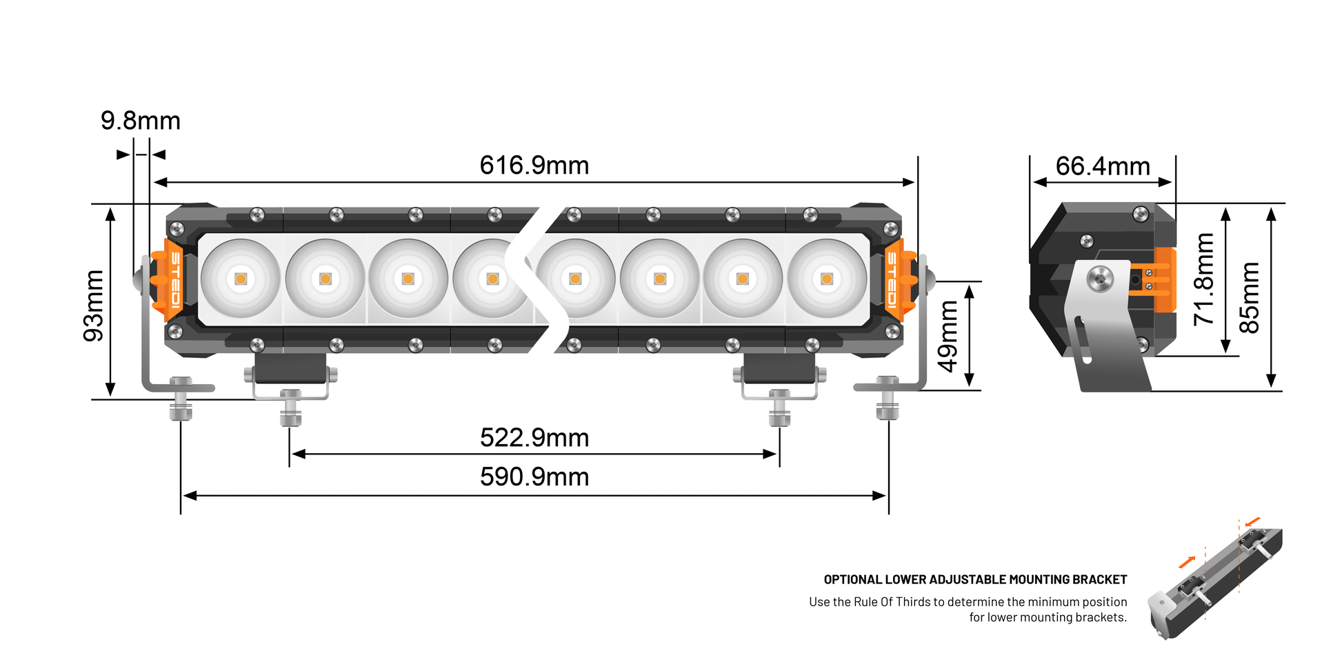ST3301 PRO 24.5 INCH 16 LED LIGHT BAR